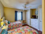 Guest Bedroom with Two Twin Beds at 48 Hilton Head Cabana
